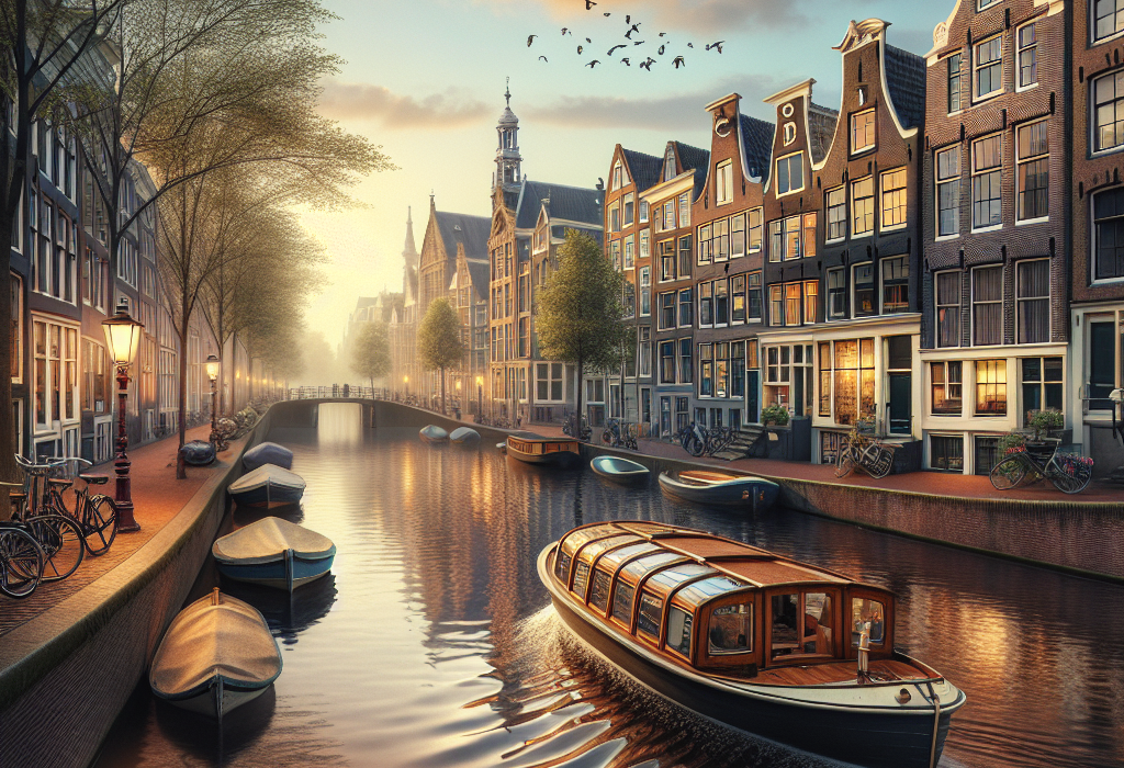 Amsterdam Kanallarında Romantik Bir Gezinti
