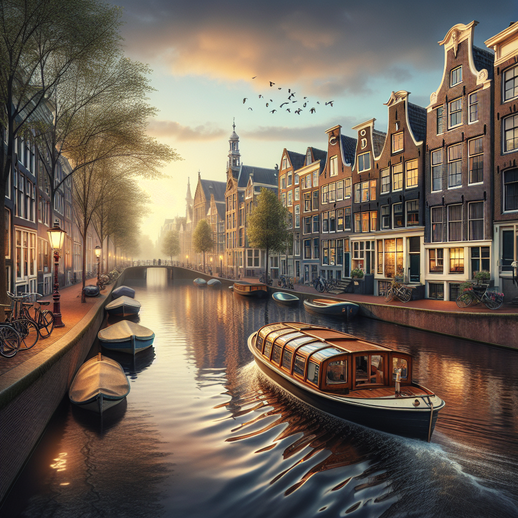 Amsterdam Kanallarında Romantik Bir Gezinti
